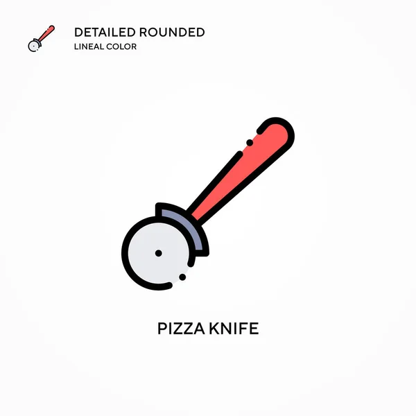 Icono Vector Cuchillo Pizza Conceptos Modernos Ilustración Vectorial Fácil Editar — Archivo Imágenes Vectoriales