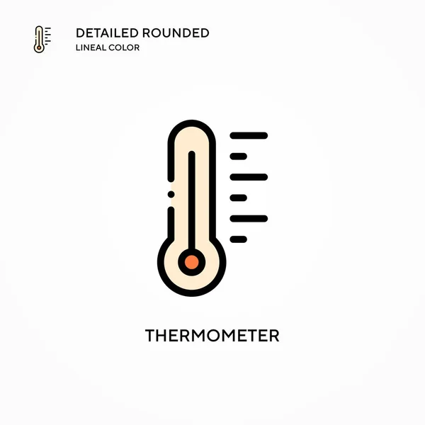 Icône Vectorielle Thermomètre Concepts Modernes Illustration Vectorielle Facile Modifier Personnaliser — Image vectorielle