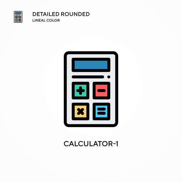 Calculadora Icono Vector Conceptos Modernos Ilustración Vectorial Fácil Editar Personalizar — Archivo Imágenes Vectoriales