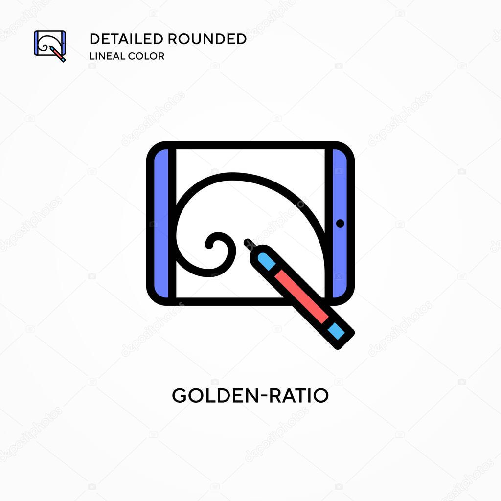 Golden-ratio vector icon. Modern vector illustration concepts. Easy to edit and customize.