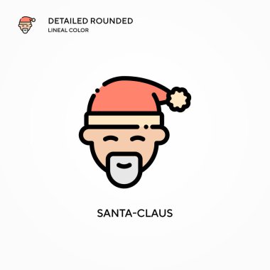 Noel Baba vektör ikonu. Modern vektör illüstrasyon kavramları. Düzenlemesi ve kişiselleştirmesi kolay.