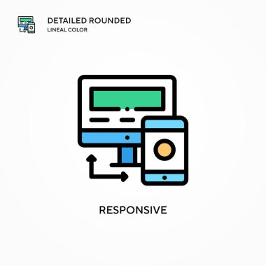 Karşılık vektör simgesi. Modern vektör illüstrasyon kavramları. Düzenlemesi ve kişiselleştirmesi kolay.