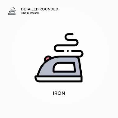 Demir vektör simgesi. Modern vektör illüstrasyon kavramları. Düzenlemesi ve kişiselleştirmesi kolay.