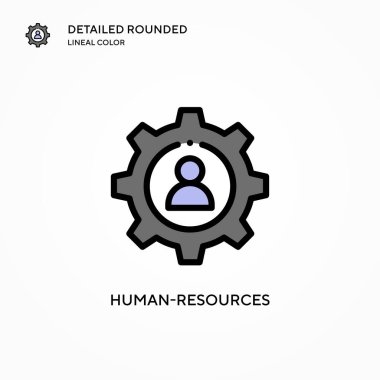 İnsan kaynakları vektör simgesi. Modern vektör illüstrasyon kavramları. Düzenlemesi ve kişiselleştirmesi kolay.