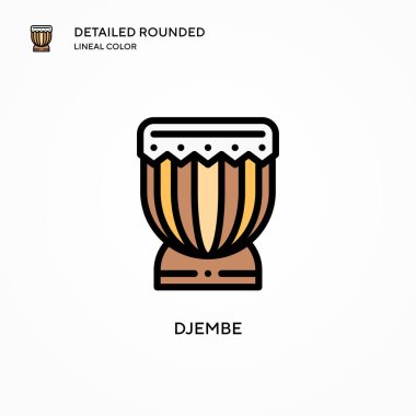 Djembe vektör simgesi. Modern vektör illüstrasyon kavramları. Düzenlemesi ve kişiselleştirmesi kolay.
