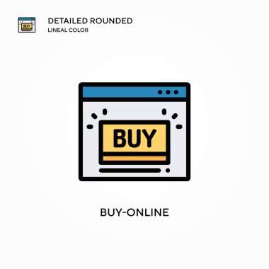 Çevrimiçi vektör simgesi satın al. Modern vektör illüstrasyon kavramları. Düzenlemesi ve kişiselleştirmesi kolay.