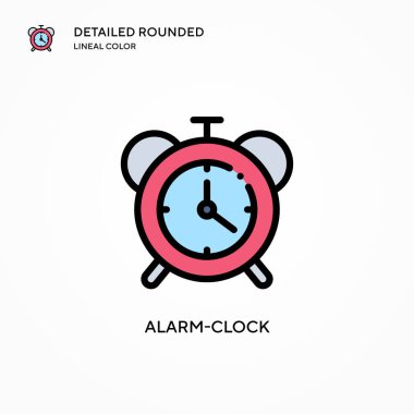 Alarm saat vektör simgesi. Modern vektör illüstrasyon kavramları. Düzenlemesi ve kişiselleştirmesi kolay.