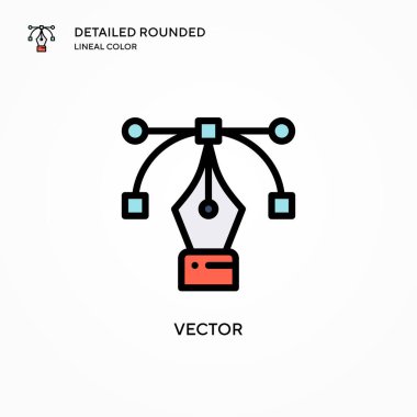 Vektör vektör simgesi. Modern vektör illüstrasyon kavramları. Düzenlemesi ve kişiselleştirmesi kolay.