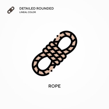 İp vektör simgesi. Modern vektör illüstrasyon kavramları. Düzenlemesi ve kişiselleştirmesi kolay.