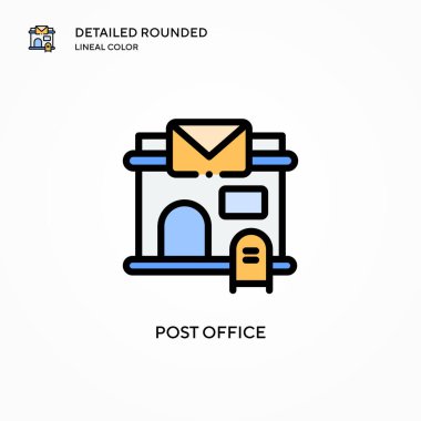 Postane vektör simgesi. Modern vektör illüstrasyon kavramları. Düzenlemesi ve kişiselleştirmesi kolay.