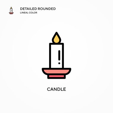 Mum vektör simgesi. Modern vektör illüstrasyon kavramları. Düzenlemesi ve kişiselleştirmesi kolay.