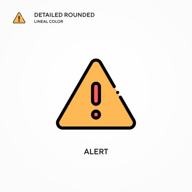 Vektör simgesini uyarın. Modern vektör illüstrasyon kavramları. Düzenlemesi ve kişiselleştirmesi kolay.