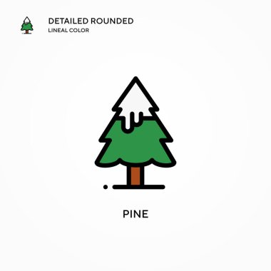 Çam vektör simgesi. Modern vektör illüstrasyon kavramları. Düzenlemesi ve kişiselleştirmesi kolay.