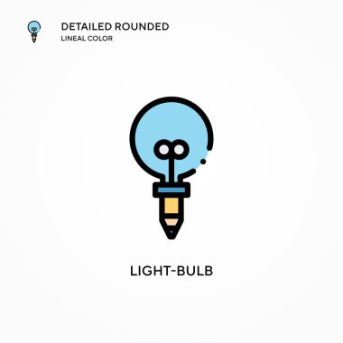Ampul vektör simgesi. Modern vektör illüstrasyon kavramları. Düzenlemesi ve kişiselleştirmesi kolay.