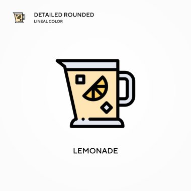 Limonata vektör simgesi. Modern vektör illüstrasyon kavramları. Düzenlemesi ve kişiselleştirmesi kolay.
