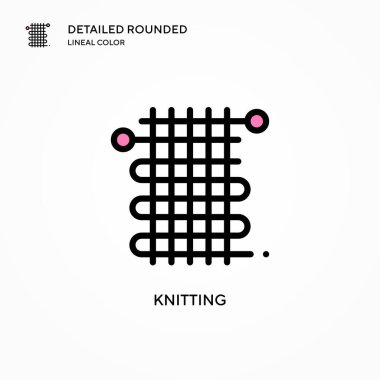 Örgü vektör simgesi. Modern vektör illüstrasyon kavramları. Düzenlemesi ve kişiselleştirmesi kolay.