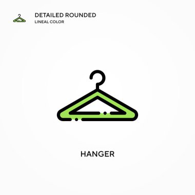 Askı vektör simgesi. Modern vektör illüstrasyon kavramları. Düzenlemesi ve kişiselleştirmesi kolay.