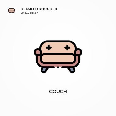 Koltuk vektör simgesi. Modern vektör illüstrasyon kavramları. Düzenlemesi ve kişiselleştirmesi kolay.