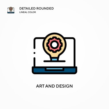Sanat ve tasarım vektör simgesi. Modern vektör illüstrasyon kavramları. Düzenlemesi ve kişiselleştirmesi kolay.