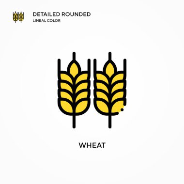 Buğday vektör simgesi. Modern vektör illüstrasyon kavramları. Düzenlemesi ve kişiselleştirmesi kolay.