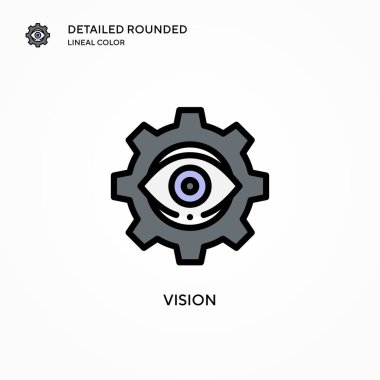 Vizyon vektör simgesi. Modern vektör illüstrasyon kavramları. Düzenlemesi ve kişiselleştirmesi kolay.