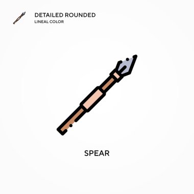 Mızrak vektör simgesi. Modern vektör illüstrasyon kavramları. Düzenlemesi ve kişiselleştirmesi kolay.