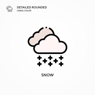 Kar vektörü simgesi. Modern vektör illüstrasyon kavramları. Düzenlemesi ve kişiselleştirmesi kolay.