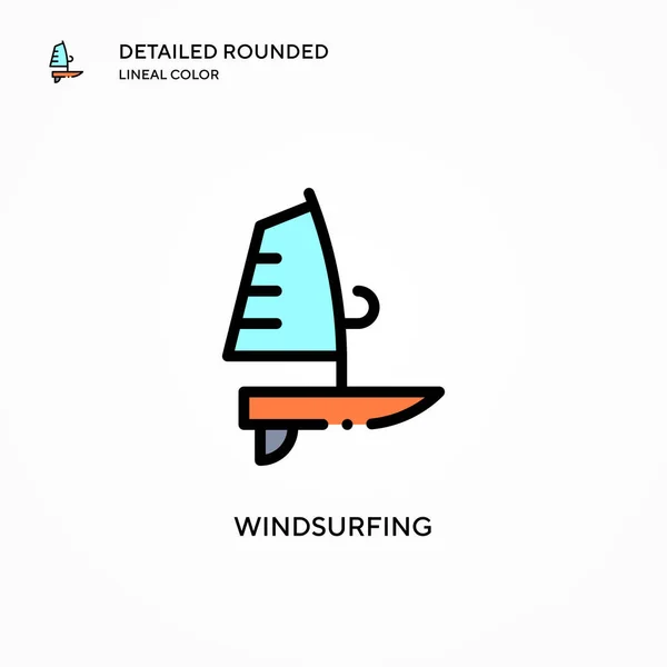 Icono Del Vector Windsurf Conceptos Modernos Ilustración Vectorial Fácil Editar — Vector de stock