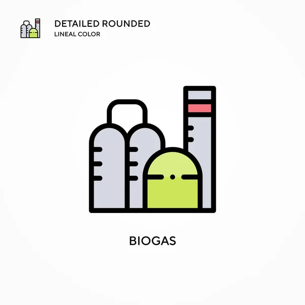 Biogas Vector Icon Modern Vector Illustration Concepts Easy Edit Customize — Stock Vector