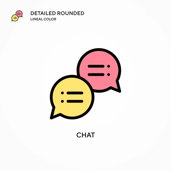 Icono Vector Chat Conceptos Modernos Ilustración Vectorial Fácil Editar Personalizar — Vector de stock