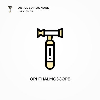 Ophthalmoscope vektör simgesi. Modern vektör illüstrasyon kavramları. Düzenlemesi ve kişiselleştirmesi kolay.
