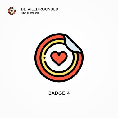 Rozet-4 vektör simgesi. Modern vektör illüstrasyon kavramları. Düzenlemesi ve kişiselleştirmesi kolay.