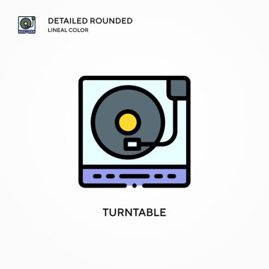 Döndürülebilir vektör simgesi. Modern vektör illüstrasyon kavramları. Düzenlemesi ve kişiselleştirmesi kolay.