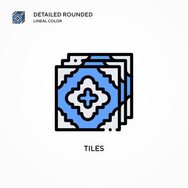 Döşeme vektör simgesi. Modern vektör illüstrasyon kavramları. Düzenlemesi ve kişiselleştirmesi kolay.