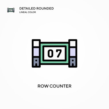 Satır karşı vektör simgesi. Modern vektör illüstrasyon kavramları. Düzenlemesi ve kişiselleştirmesi kolay.