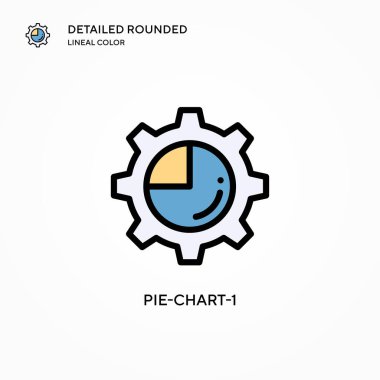 Pie-chart-1 vektör simgesi. Modern vektör illüstrasyon kavramları. Düzenlemesi ve kişiselleştirmesi kolay.