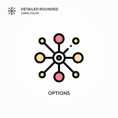 Seçenek vektör simgesi. Modern vektör illüstrasyon kavramları. Düzenlemesi ve kişiselleştirmesi kolay.