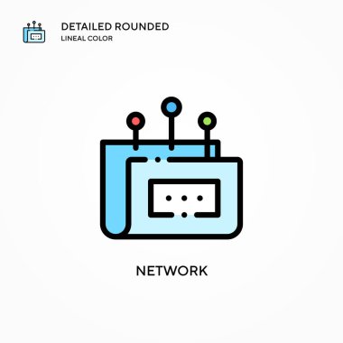 Ağ vektör simgesi. Modern vektör illüstrasyon kavramları. Düzenlemesi ve kişiselleştirmesi kolay.