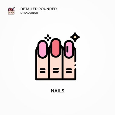 Çivi vektör simgesi. Modern vektör illüstrasyon kavramları. Düzenlemesi ve kişiselleştirmesi kolay.