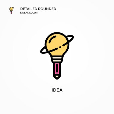Fikir vektör simgesi. Modern vektör illüstrasyon kavramları. Düzenlemesi ve kişiselleştirmesi kolay.