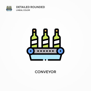 Taşıyıcı vektör simgesi. Modern vektör illüstrasyon kavramları. Düzenlemesi ve kişiselleştirmesi kolay.