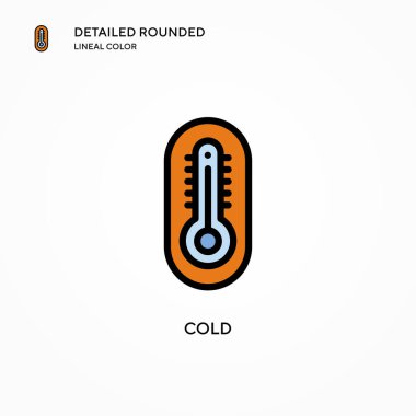 Soğuk vektör simgesi. Modern vektör illüstrasyon kavramları. Düzenlemesi ve kişiselleştirmesi kolay.