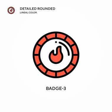 Rozet-3 vektör simgesi. Modern vektör illüstrasyon kavramları. Düzenlemesi ve kişiselleştirmesi kolay.