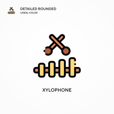 Ksilofon vektör simgesi. Modern vektör illüstrasyon kavramları. Düzenlemesi ve kişiselleştirmesi kolay.