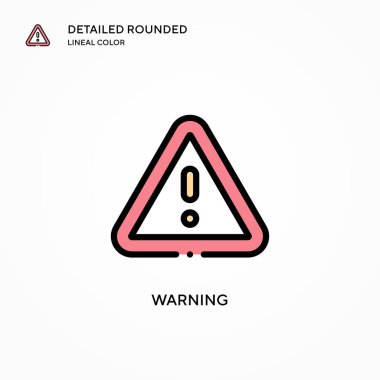 Uyarı vektör simgesi. Modern vektör illüstrasyon kavramları. Düzenlemesi ve kişiselleştirmesi kolay.