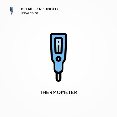 Termometre vektör simgesi. Modern vektör illüstrasyon kavramları. Düzenlemesi ve kişiselleştirmesi kolay.
