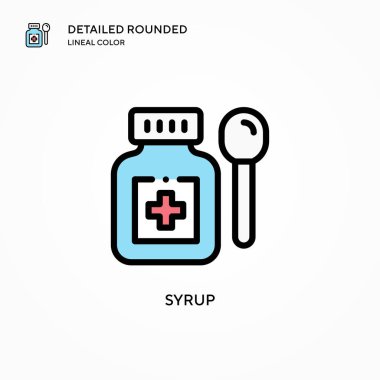 Şurup vektör simgesi. Modern vektör illüstrasyon kavramları. Düzenlemesi ve kişiselleştirmesi kolay.