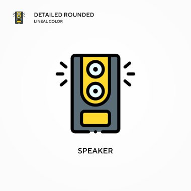 Sözcü vektör simgesi. Modern vektör illüstrasyon kavramları. Düzenlemesi ve kişiselleştirmesi kolay.