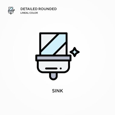 Batırma vektör simgesi. Modern vektör illüstrasyon kavramları. Düzenlemesi ve kişiselleştirmesi kolay.