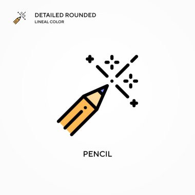 Kalem vektör simgesi. Modern vektör illüstrasyon kavramları. Düzenlemesi ve kişiselleştirmesi kolay.